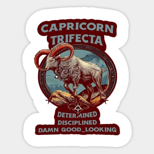 Design for Capricorn with Funny Quotation_2 Sticker